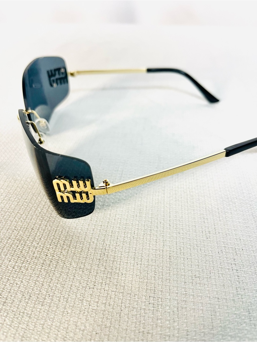 Rimless Women's Sunglasses with Dust Bag Lens Cloth and Tool - New Boxed - Picture 5 of 8